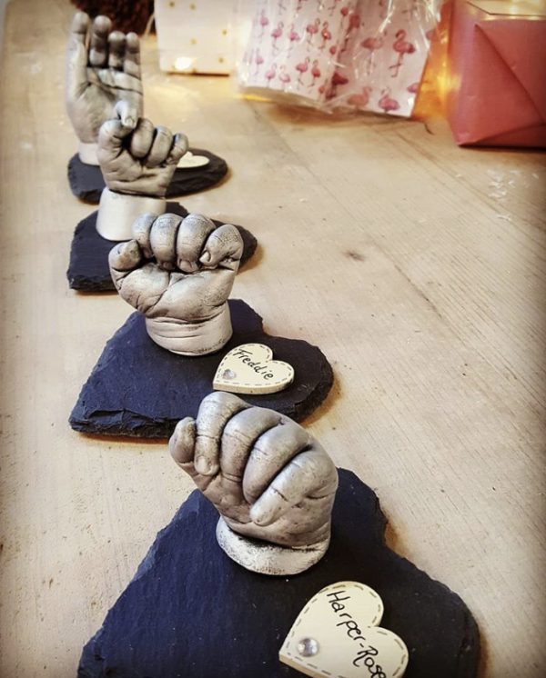 One 3D Baby casting on a slate heart - Image 2
