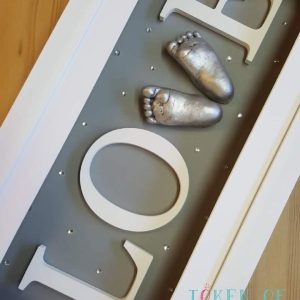 Love frame with  2 3D Baby feet castings