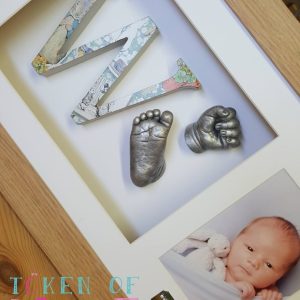 Two 3D Baby Castings with letter & photo