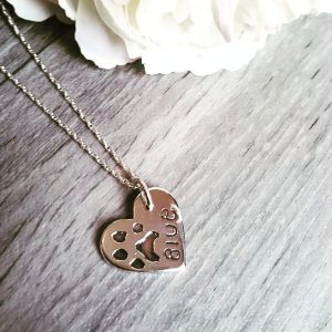 Single Paw print Charm Necklace