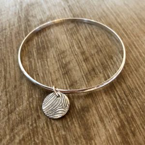 1 Fingerprint charm bracelet, single bangle bracelet