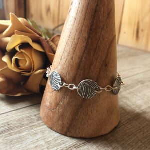 3 Fingerprint circle charm bracelet