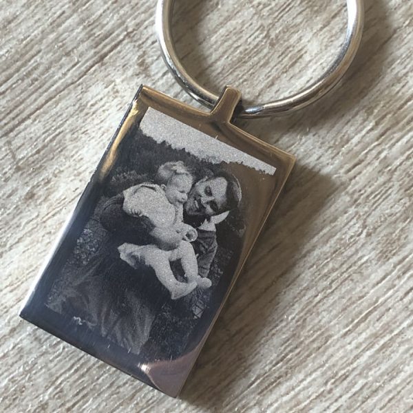 Stainless steel hand & footprint keyring - Image 2