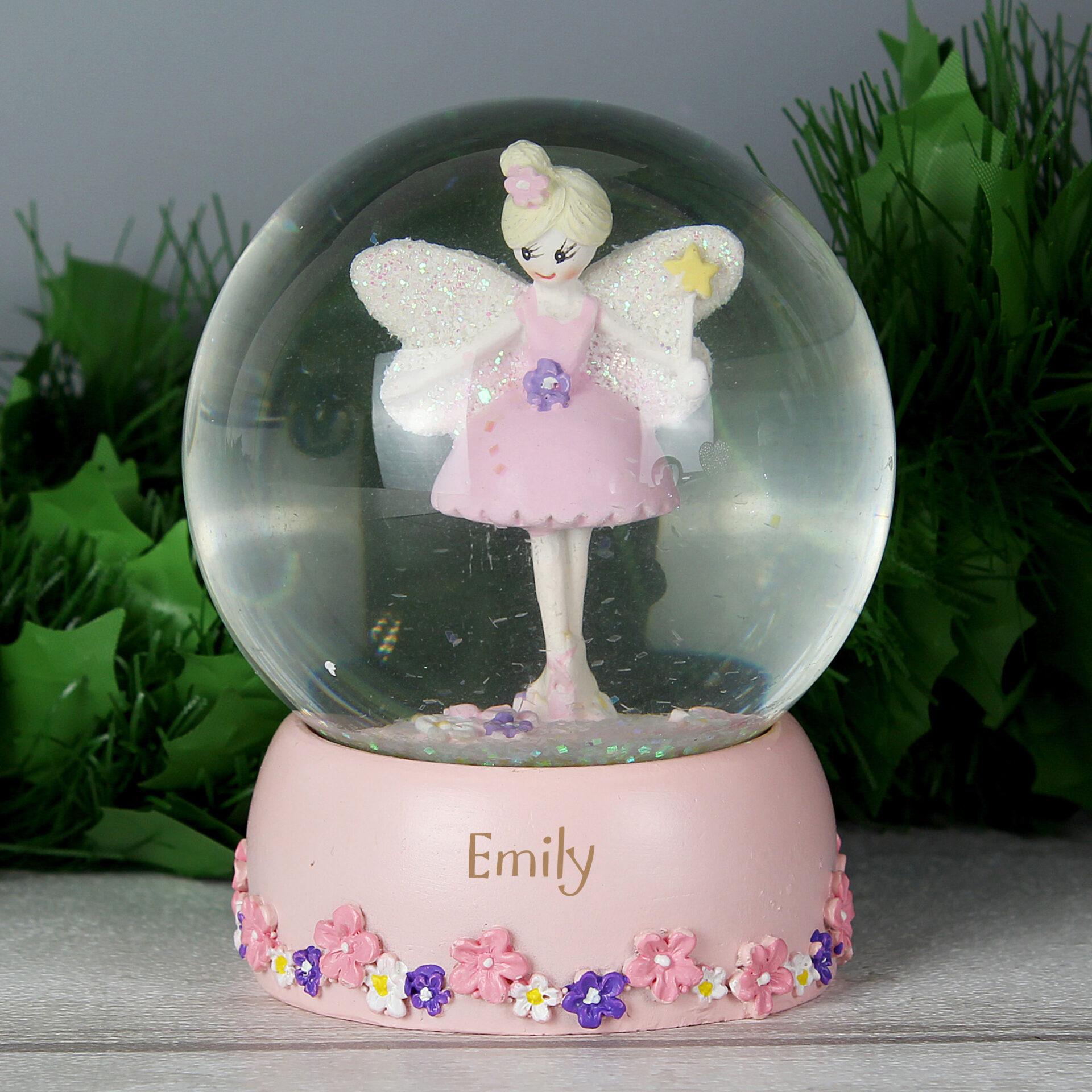 Personalised Fairy Any Name Glitter Snow Globe - Image 3