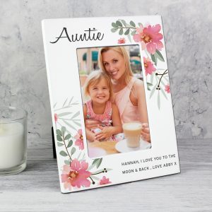 Personalised Floral Sentimental 6x4 Wooden Photo Frame