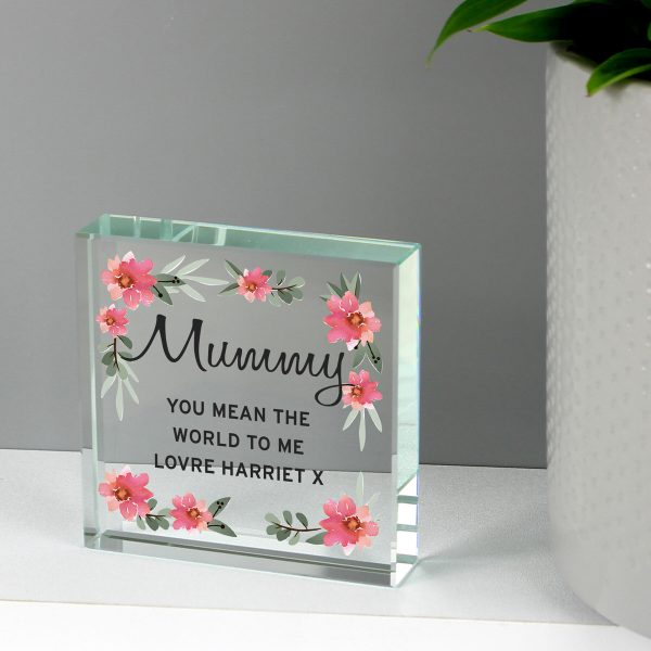 Personalised Floral Sentimental Large Crystal Token - Image 2