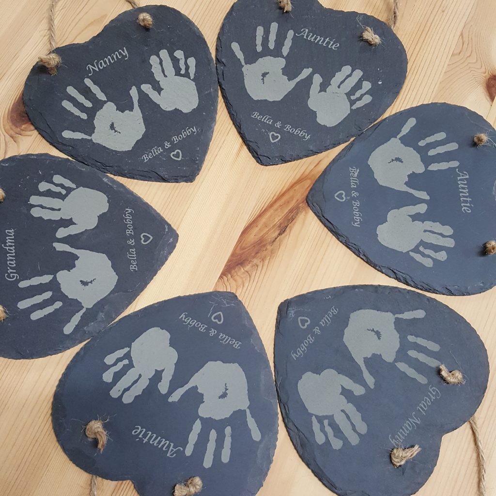 Hand & Footprint Slate Heart - Image 2