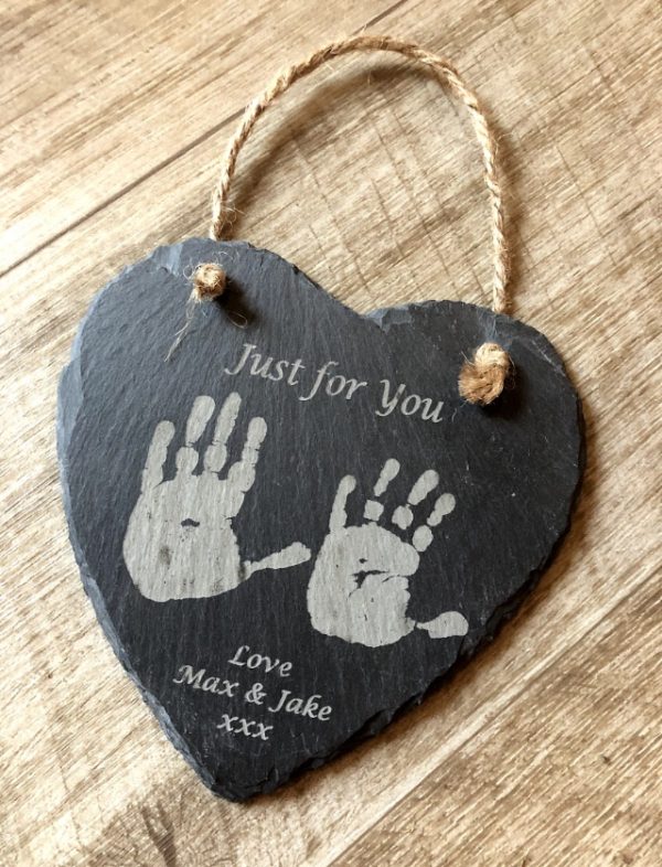 Hand & Footprint Slate Heart - Image 3